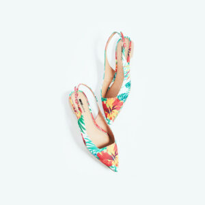 Lori Point Toe Slingback Flats